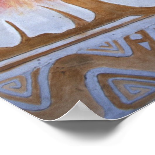 Poster Fidji, art mural. (Coin)