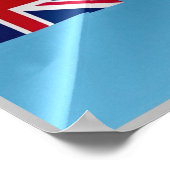 Poster Fidji - Drapeau - (Coin)