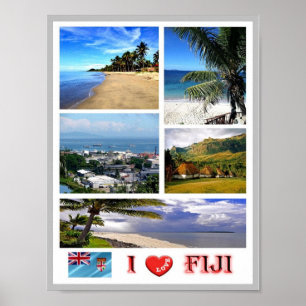 Poster Fidji - I Love -