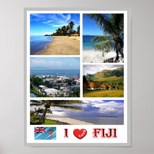 Poster Fidji - I Love - (Devant)