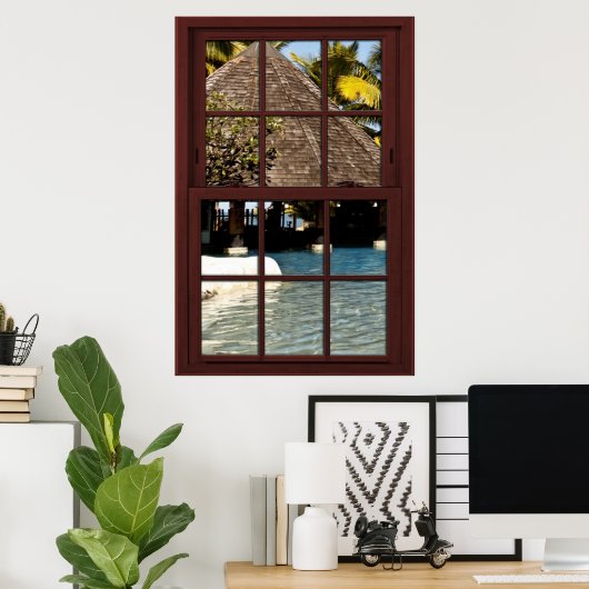 Poster Fidji Island View #1 of 3 Image Window Illustratio (Bureau à domicile)