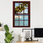 Poster Fidji Island View #2 of 3 Image Window Illustratio (Bureau à domicile)