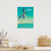 Poster Fidji tropical bula palmiers retro voyage imprimer (Cuisine)