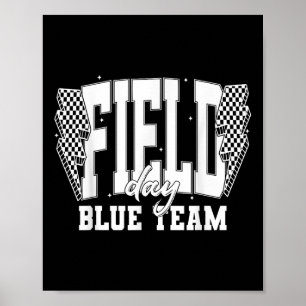 Poster Field Day Blue Team Color War Camp Team Jeu Compe