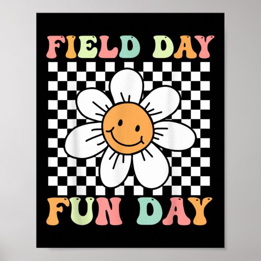Poster Field Day Fun Day Smile Face Enseignants Field Da (Devant)