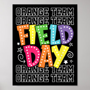 Poster Field Day Orange Team Couleur War Camp Équipe Jeu