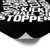 Poster Field Hockey Goalie Word Art (Coin)