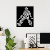 Poster Field Hockey Goalie Word Art (Bureau à domicile)