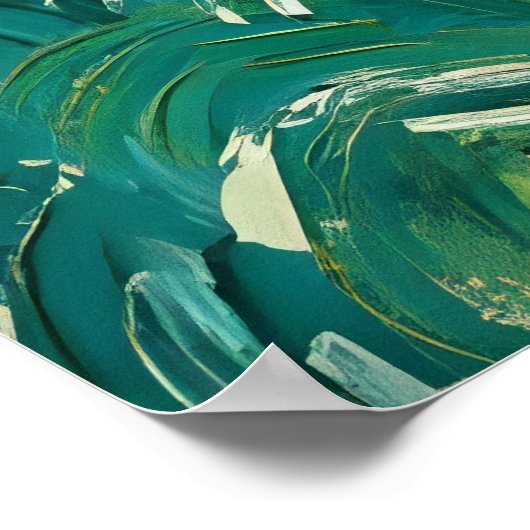 Poster Fields du blé vert - Vincent van Gogh (Coin)