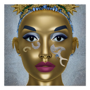 Poster Fier Africain : Beau Portrait Histoire Noire