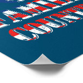 Poster Fier Américain US Drapeau Dieu Famille Pays (Coin)