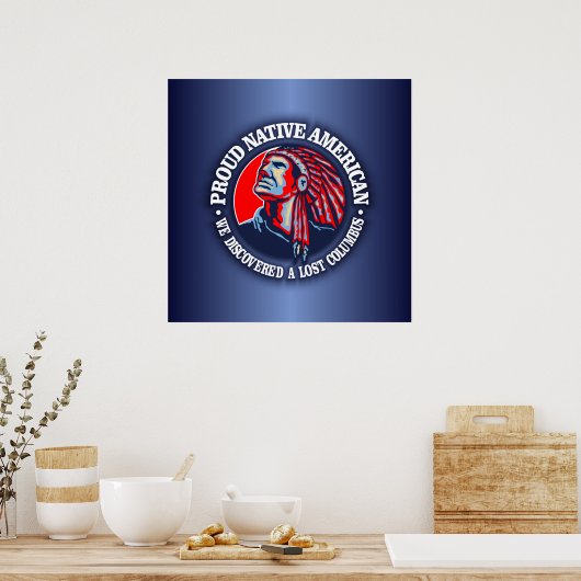 Poster Fier Amérindien 2 (Cuisine)