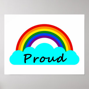 Poster Fier - Arc-en-ciel LGBT