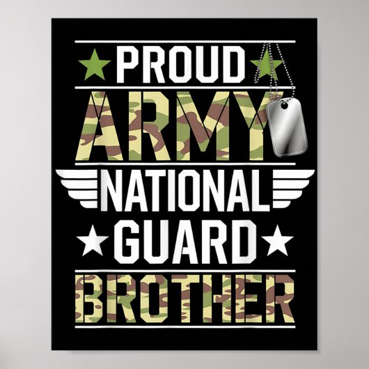 Poster Fier Armée de la Garde nationale Frère Anciens Com (Devant)