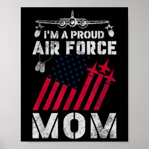 Poster Fier Armée de l'air Maman Militaire Us Force aérie