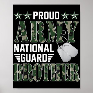 Poster Fier Armée Garde nationale Frère Famille militaire