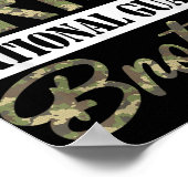 Poster Fier Armée Garde nationale Frère Famille militaire (Coin)