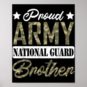 Poster Fier Armée Garde nationale Frère Famille militaire