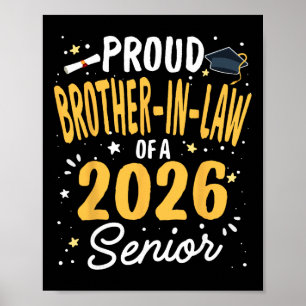 Poster Fier beau-frère d'un Cl 2026 Senior Graduatio