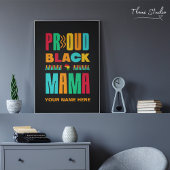 Poster Fier Black Mama Histoire Noire Mois Famille