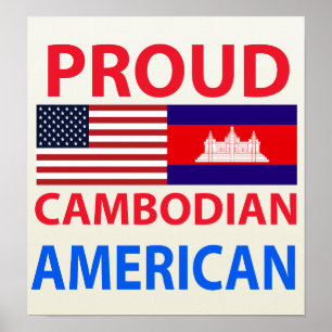 Poster Fier Cambodgien Américain