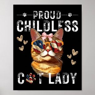 Poster Fier Chat sans enfant Lady Chat Maman Amoureux