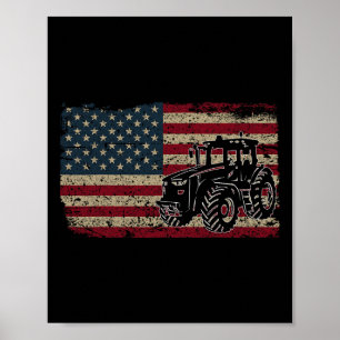 Poster Fier Chemise fermière des États-Unis Hommes Femmes