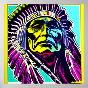 POSTER FIER DES AMÉRICAINS NATIFS