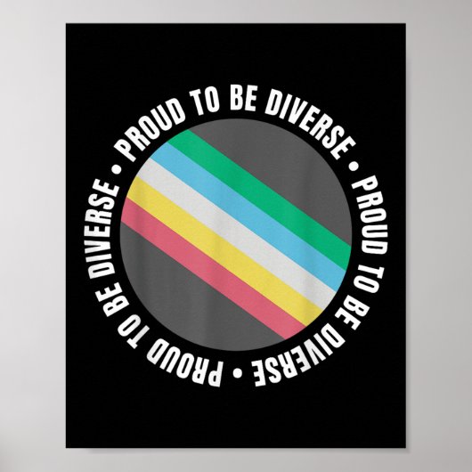 Poster Fier d'être divers Drapeau de fierté des personnes (Devant)