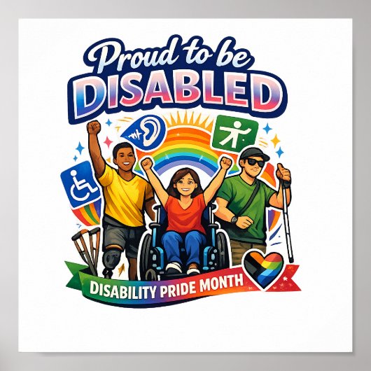 Poster Fier d'être handicapé (Devant)