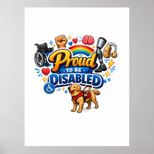 Poster Fier d'être handicapé – Conception graphique d'aut