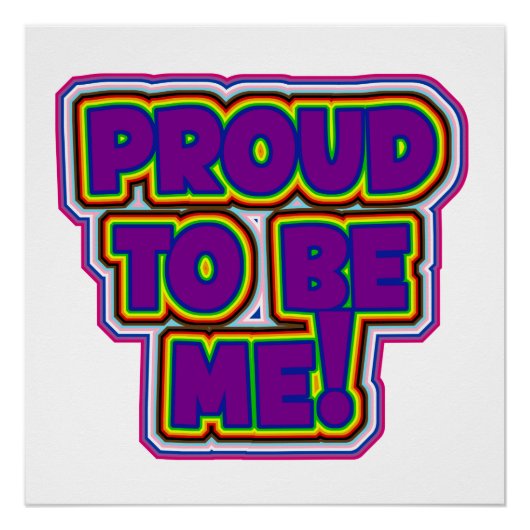 Poster Fier D'Être Moi ! - Fierté LGBTQ+ (Devant)