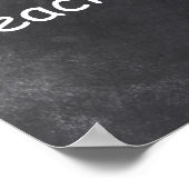 Poster Fier Enseignant Chalkboard Design Classe Décoratio (Coin)