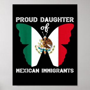 Poster Fier Fille Des Immigrants Mexicains Latino Anti-r