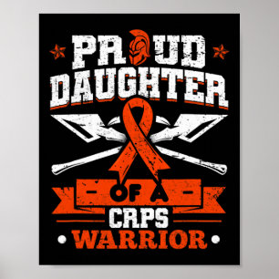 Poster Fier Fille D'Un Mois De Guerrier De Crps Orange Ri