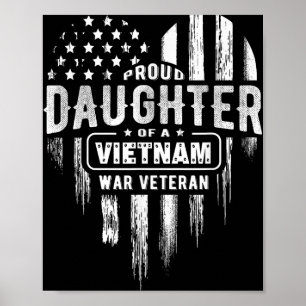 Poster Fier Fille Vietnam Vet Papa Anciens Combattants Jo