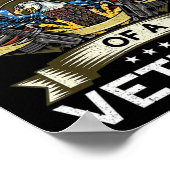 Poster Fier Fils D'Un Vétéran Américain Drapeau Fier Ve A (Coin)