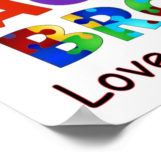 Poster Fier frère de l'autisme (Coin)