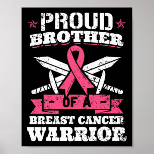 Poster Fier Frère Du Cancer Du Sein Guerrier Pink