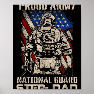 Poster Fier Garde nationale de l'armée Étape-père Chemise