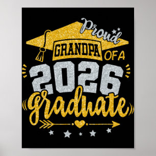 Poster Fier grand-père d'un diplômé de 2026 Diplômé Senio