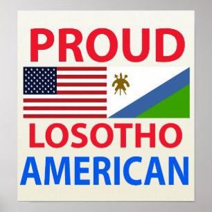Poster Fier Losotho Américain
