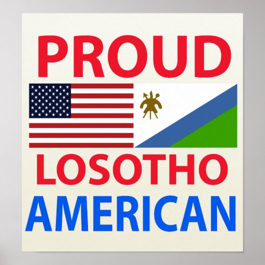 Poster Fier Losotho Américain (Devant)