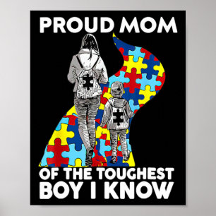 Poster Fier Maman Du Garçon Le Plus Dur Que Je Connais Au