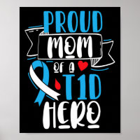 Fier Maman D'Un Héros T1D Type 1 Diabète Maman Acc