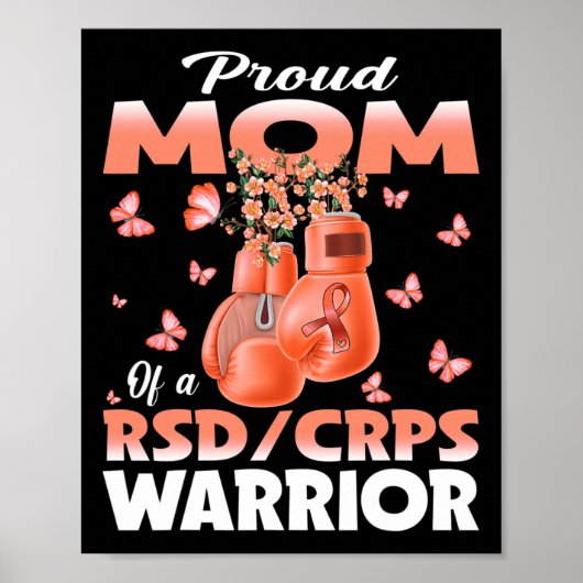 Poster Fier Maman D'Un Rsd Crps Warrior Awareness Boxe G (Devant)