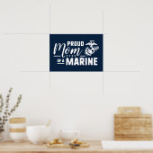 Poster Fier maman d'une Marine (Cuisine)