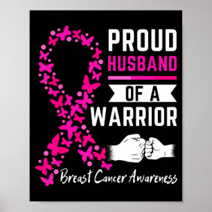 Poster Fier mari guerrière femme sein survivante concepti