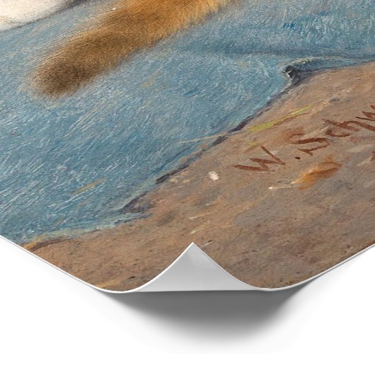 Poster Fier Mère Chat Wilhelm Schwar Art (Coin)