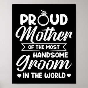 Poster Fier Mère De La Plus Belle Groom Mère D
